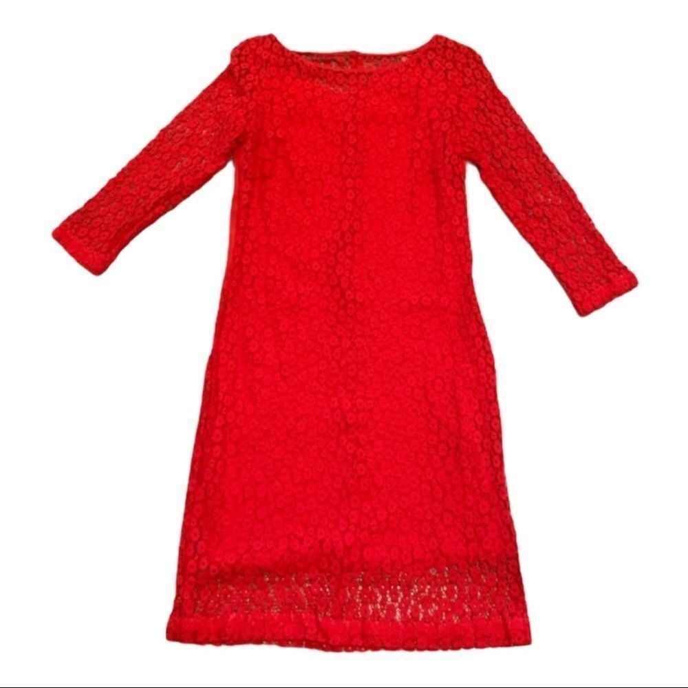 Trina Turk Red Long Sleeve Tunic Dress Size 0